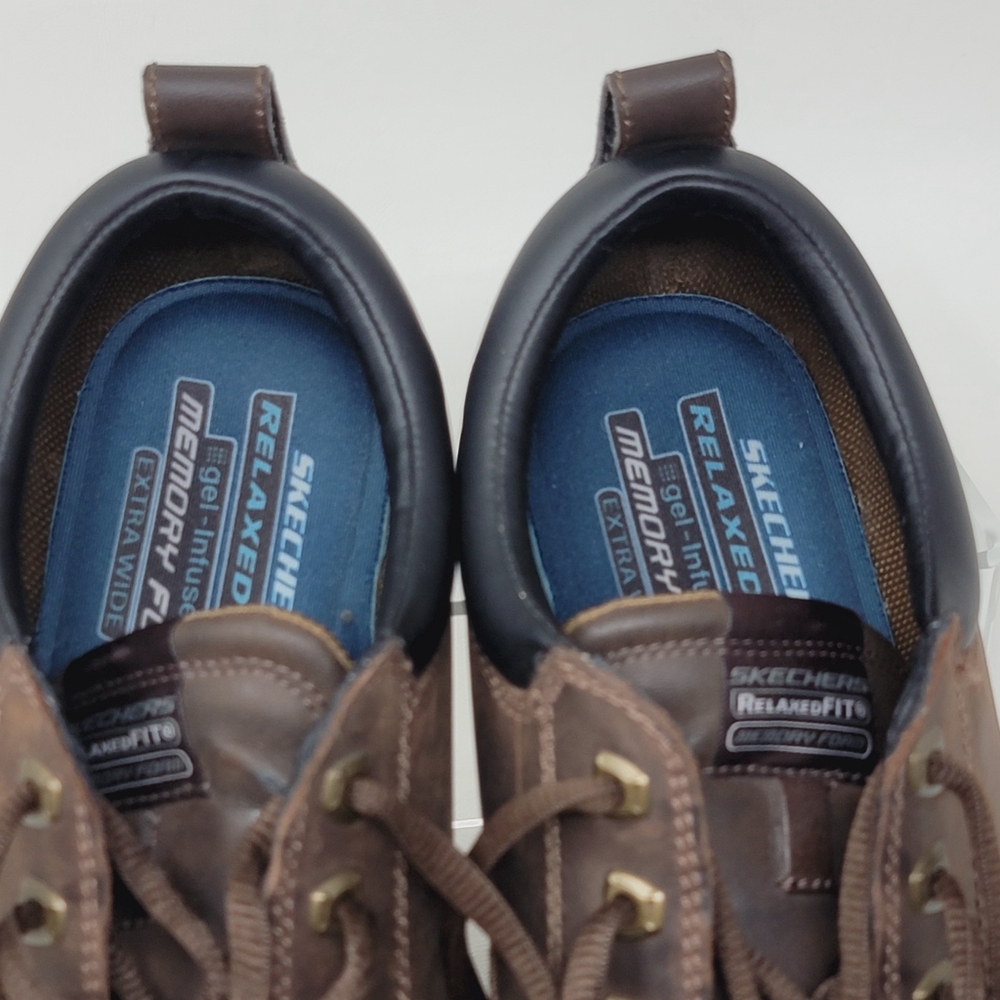 Skechers Men's Segment Rilar Brown Leather Shoes Relaxed 64260EW Size 10.5 W - Picture 10 of 10